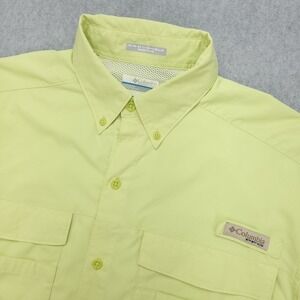 Columbia PFG Mens‎ M Short Sleeve Button Down Vented Fishing Shirt Omni-Shield
